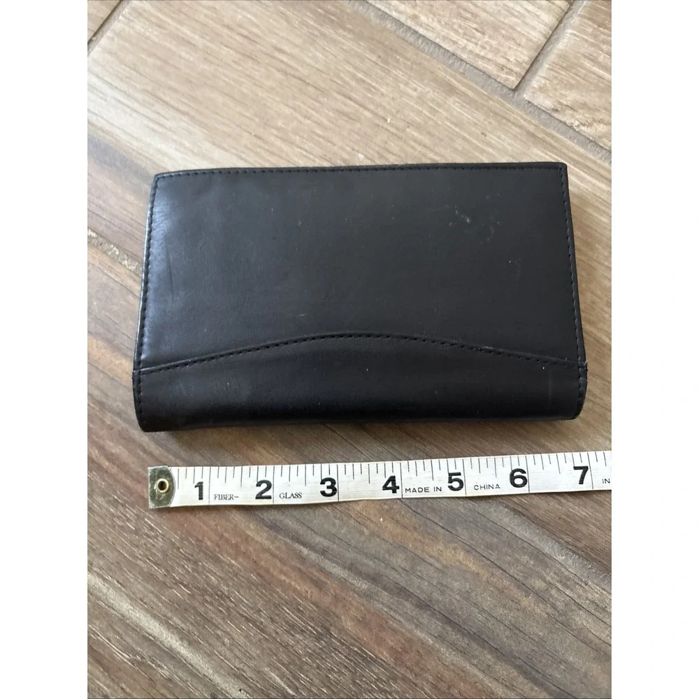 New Vnt St. Dennis Black Leather Address Book & 2 Inner Pockets Notepad 4